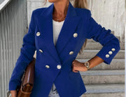  Sleek Button Detail Blazer Jacket - Sophisticated & Stylish