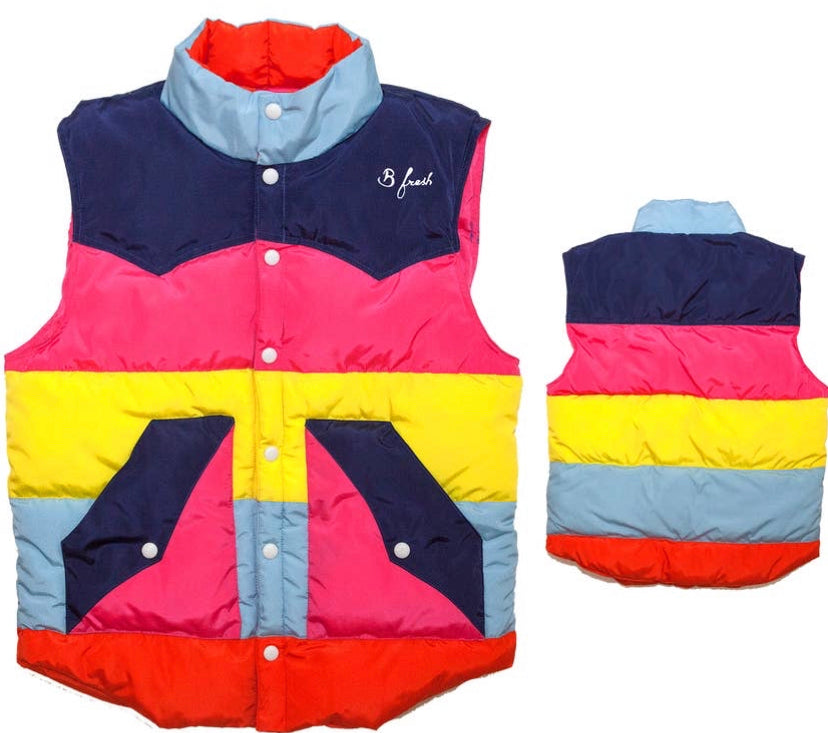 Sleek Color Block Vest - Stylish and Modern Outerwear
